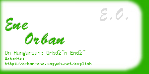 ene orban business card